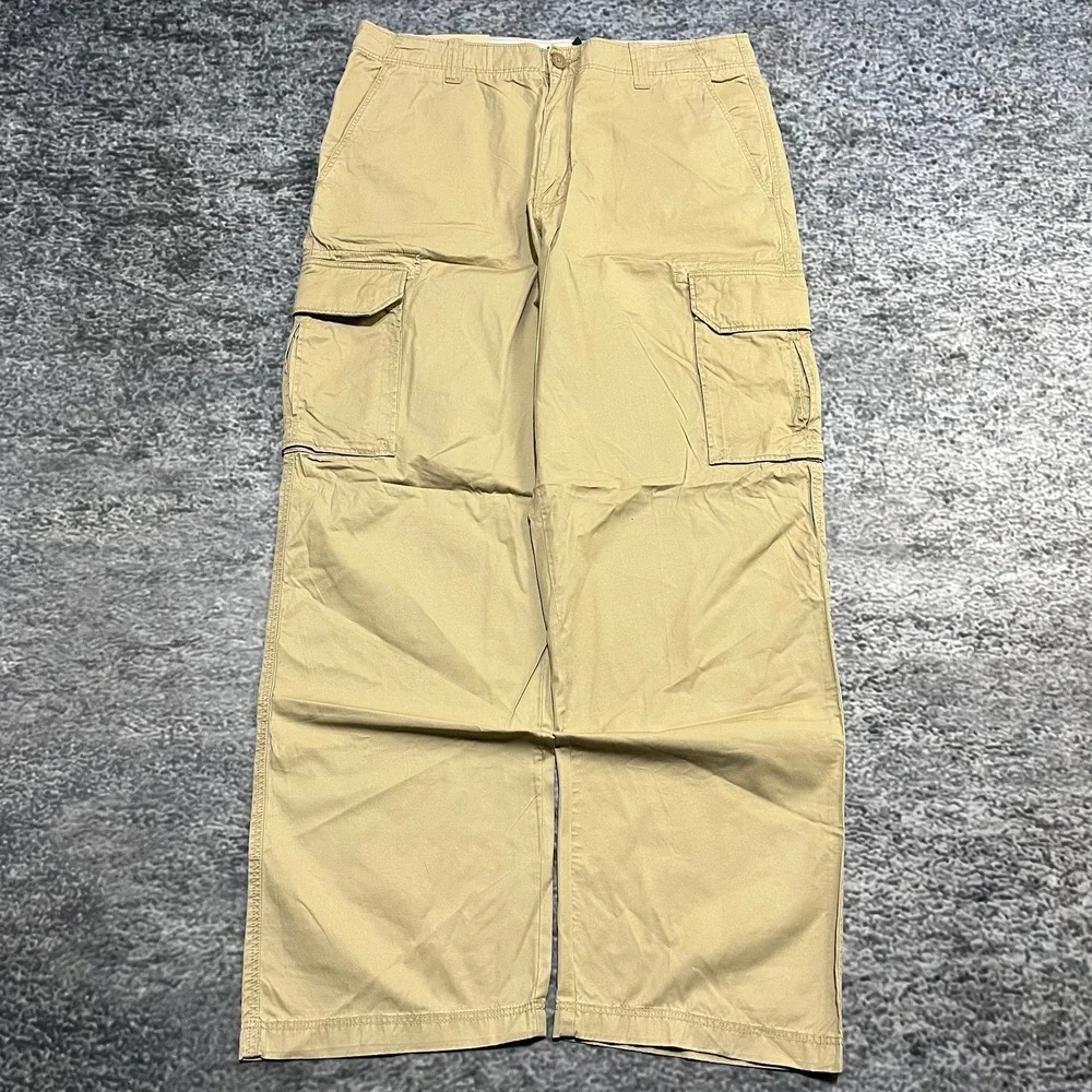 NWT J. Crew Cargo Pants Relaxed Fit Mens 34x30 Tan Ripstop Utility